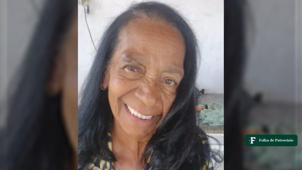 Almerinda Maria de Jesus, aos 74 anos, sorrindo em foto divulgada com a nota de falecimento