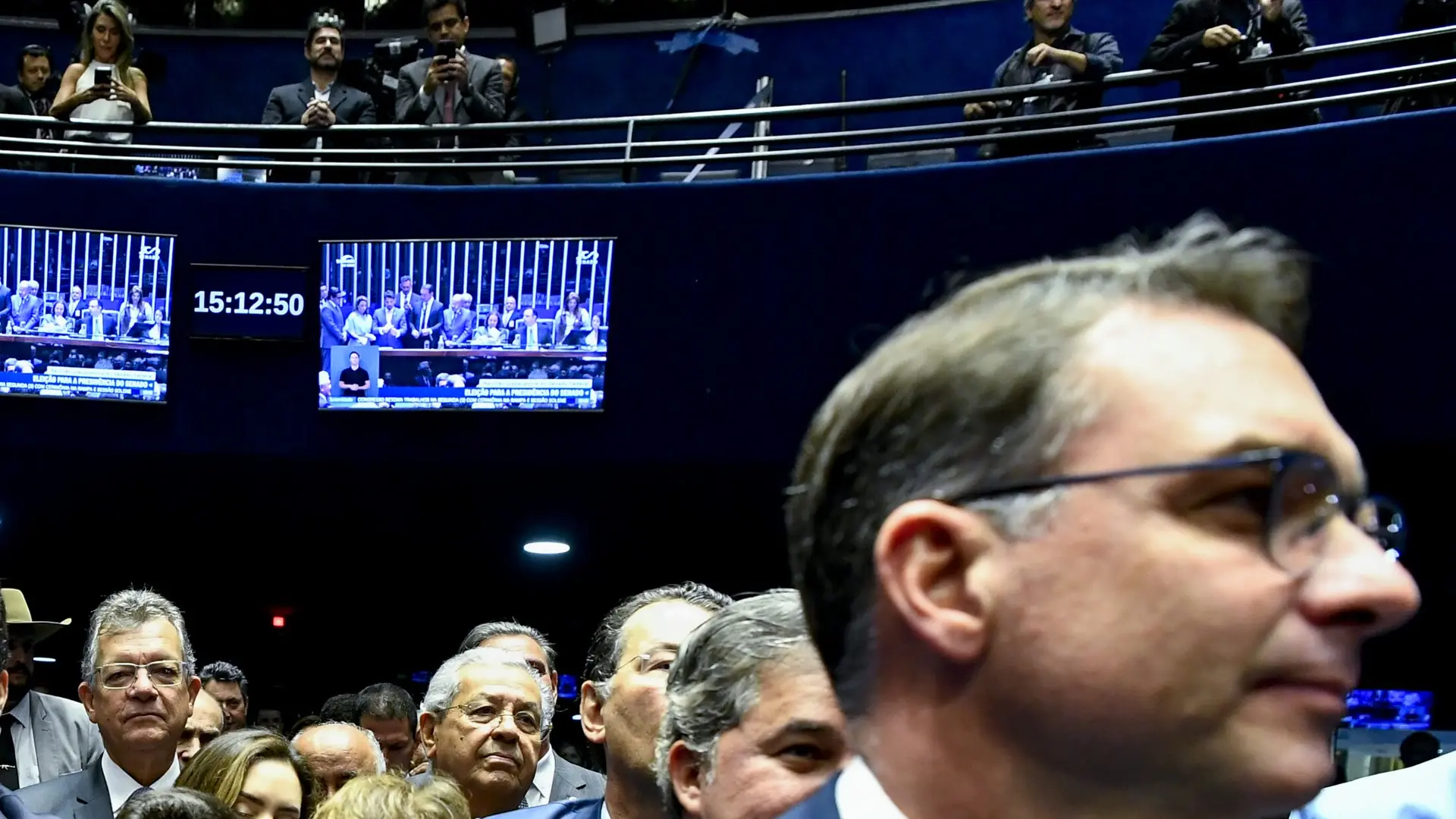 Flávio Bolsonaro no Senado, em foto de arquivo, autor do pedido para anular a eleição
