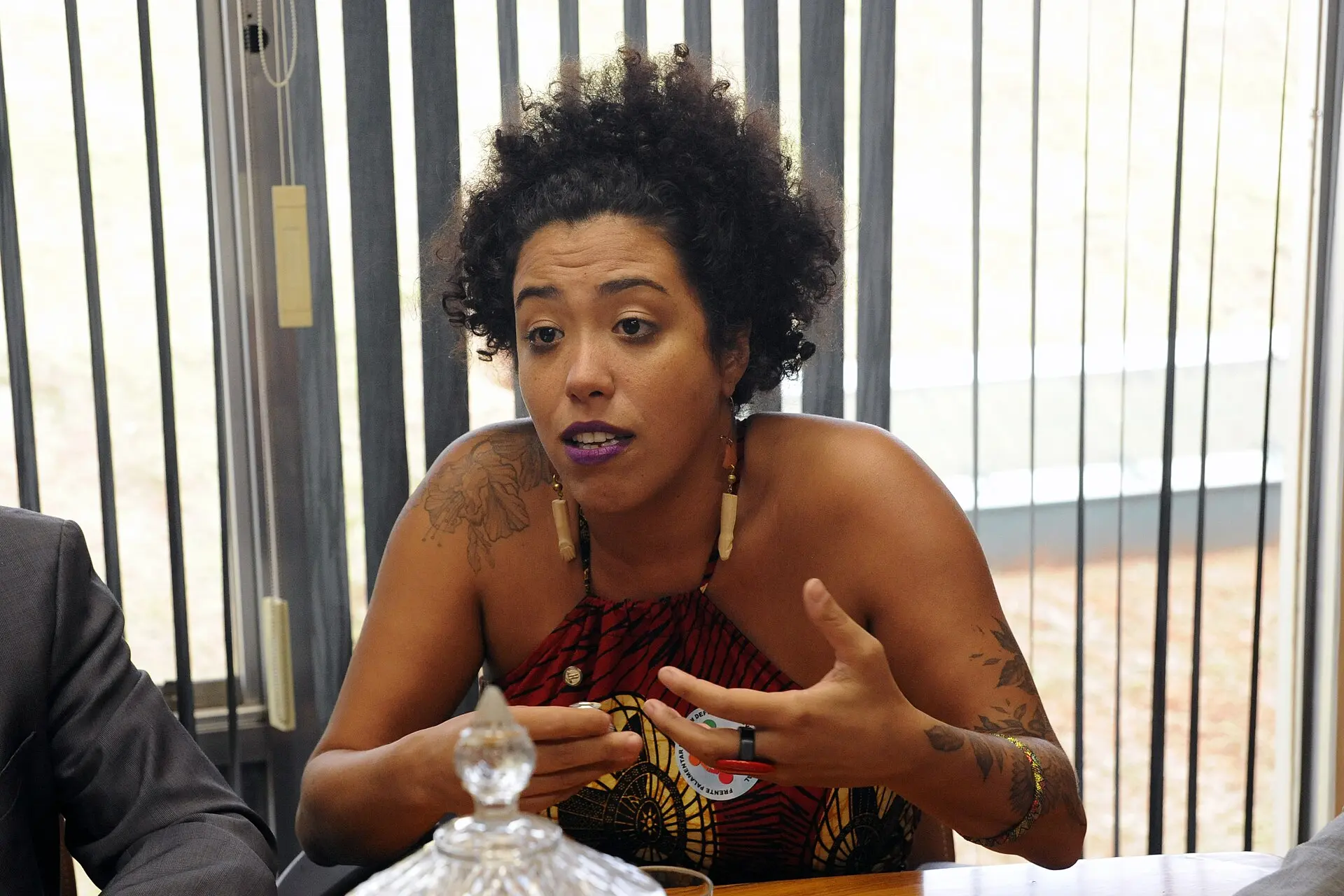 Deputada federal Talíria Petrone fala em reunião na Câmara dos Deputados, em Brasília