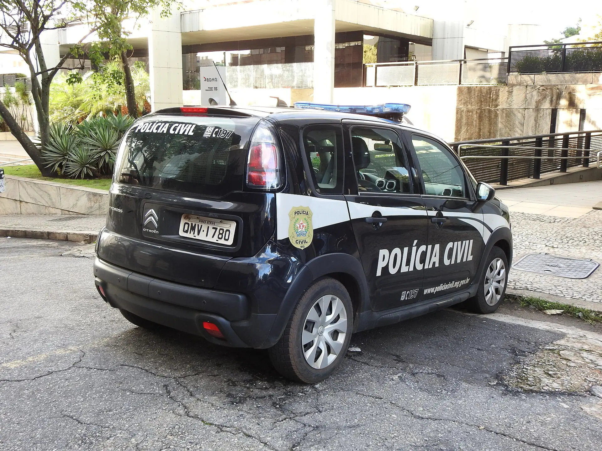 Viatura da Polícia Civil de Minas Gerais em Belo Horizonte, força que registra crimes eleitorais no segundo turno