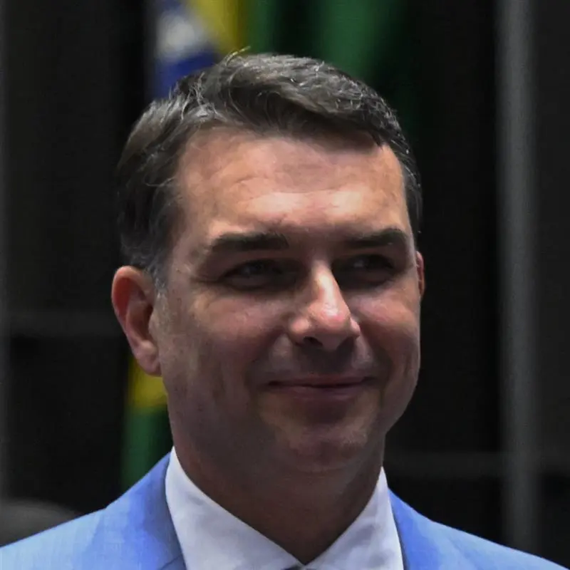 Flávio Bolsonaro em foto de 2026, na matéria sobre o Datafolha de hoje