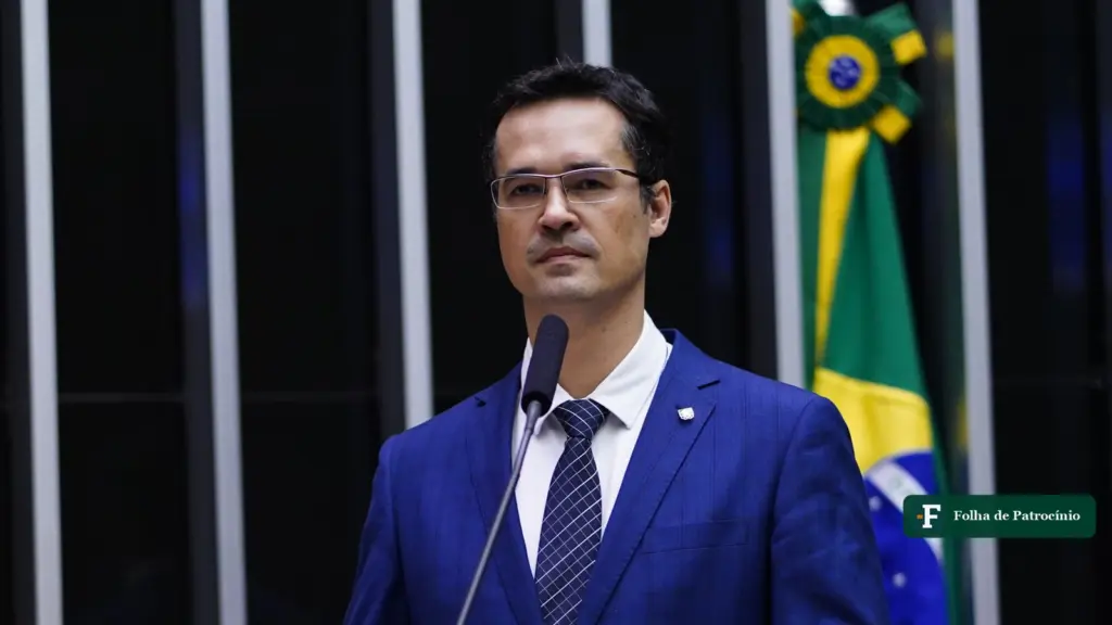 Deltan Dallagnol na tribuna da Câmara dos Deputados, em foto de arquivo
