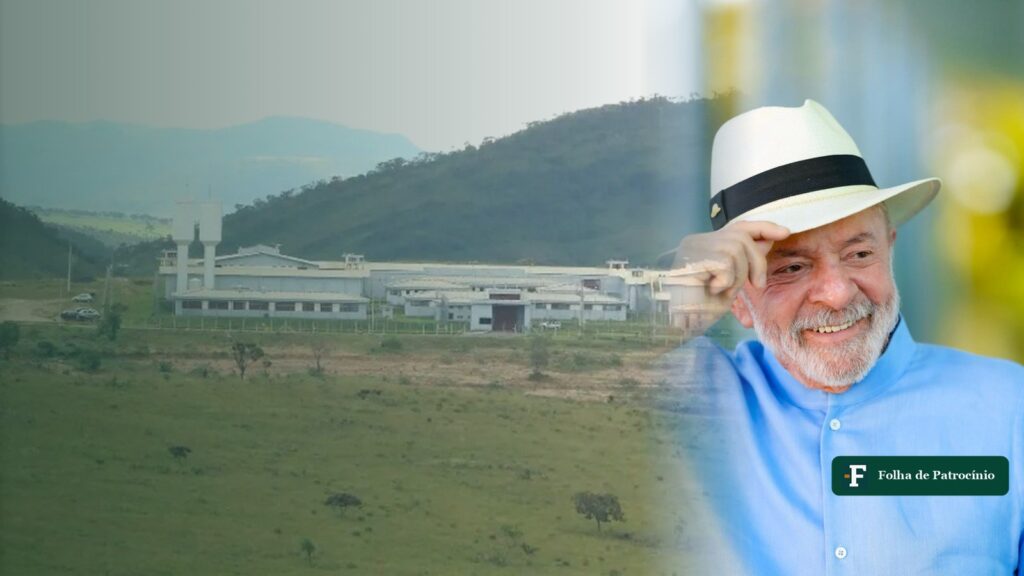 Foto de Lula sobre a vista da Penitenciária Deputado Expedito de Faria Tavares, em Patrocínio, que ilustra a votação de Lula na unidade. Fotos: Lula Oficial (CC BY-SA 4.0) e arquivo