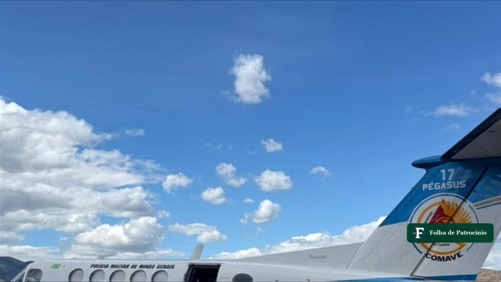 Aeronave King Air do Comando de Aviação do Estado da PMMG, em foto de arquivo; acidente aéreo em Santana do Paraíso matou três policiais militares