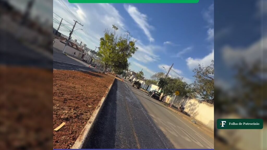 Rua de Patrocínio, cidade onde a PM recuperou a caminhonete furtada