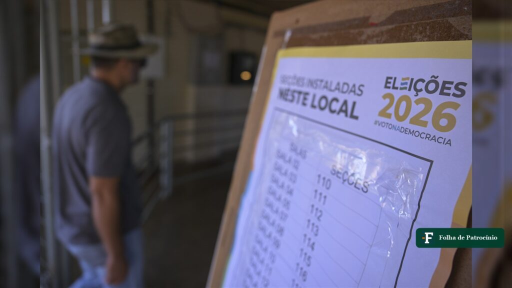 Cartaz com a lista de seções instaladas em um local de votação no primeiro turno de 2026 (foto: Agência Senado, CC BY-SA 4.0)