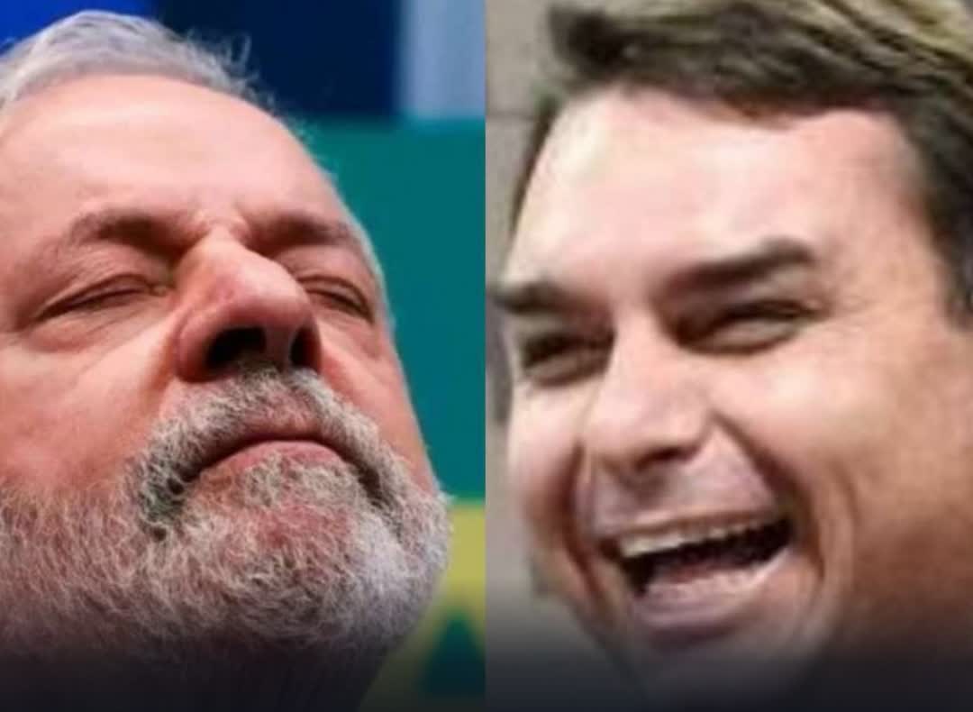 Lula e Flávio Bolsonaro, candidatos do segundo turno, em montagem de imagens de arquivo para a expectativa de vitória