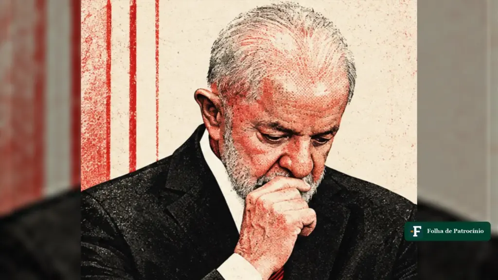 Lula de cabeça baixa com a mão no queixo, retrato do fim da era Lula em debate
