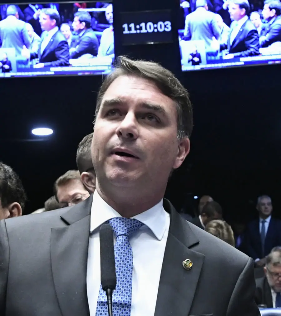 Flávio zerou em 106 urnas: o senador Flávio Bolsonaro no plenário do Senado
