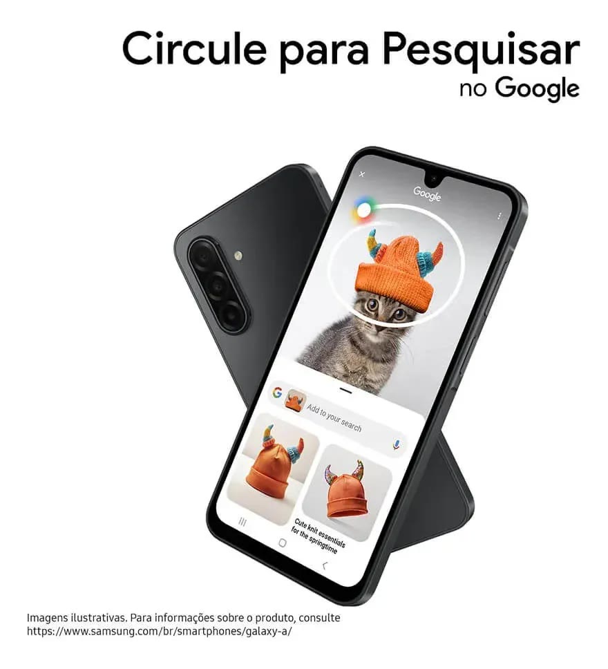 Galaxy A17 5G com a função Circule para Pesquisar aberta na tela