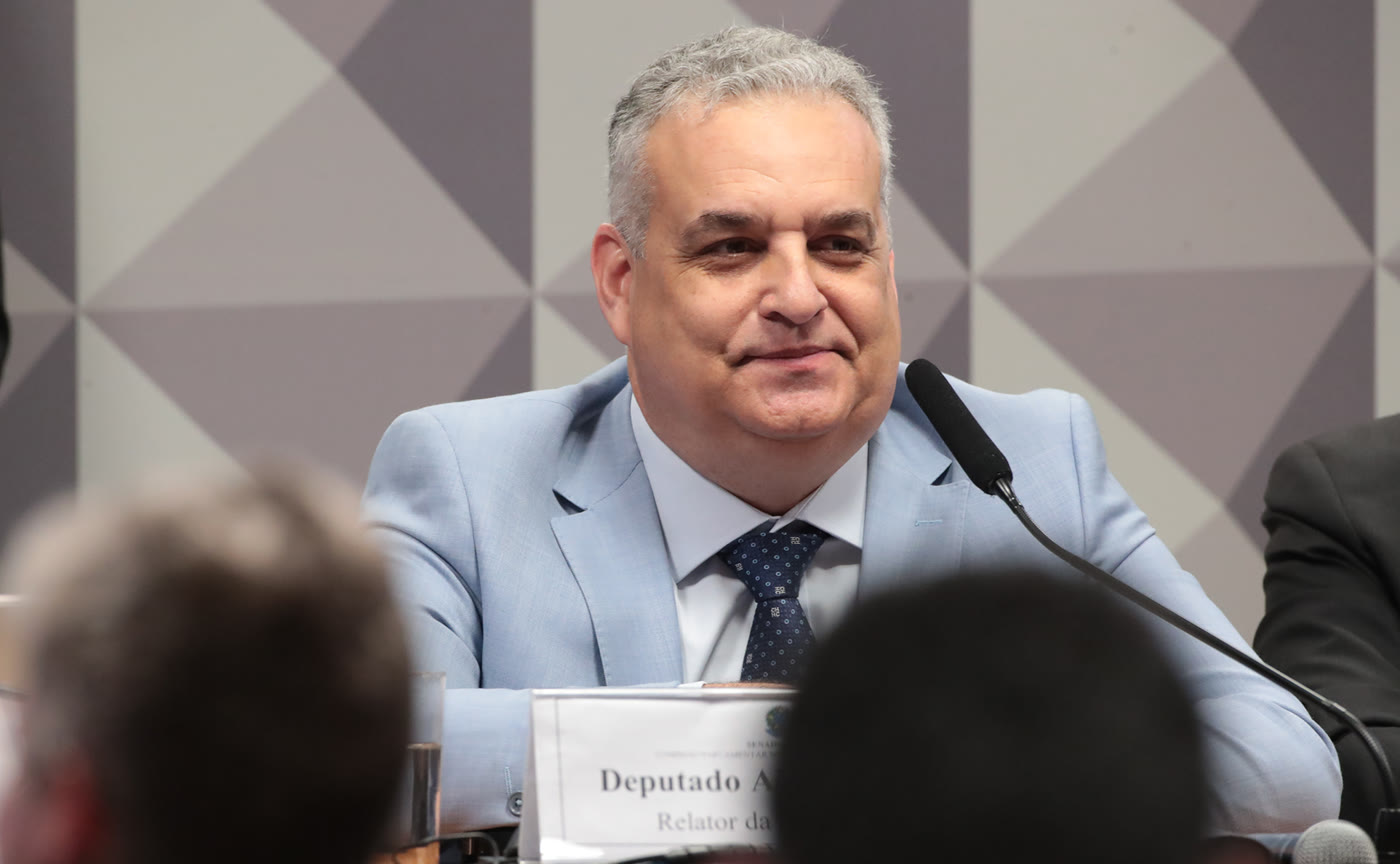 Alfredo Gaspar na CPMI do INSS, da qual foi relator, em sessão no Senado