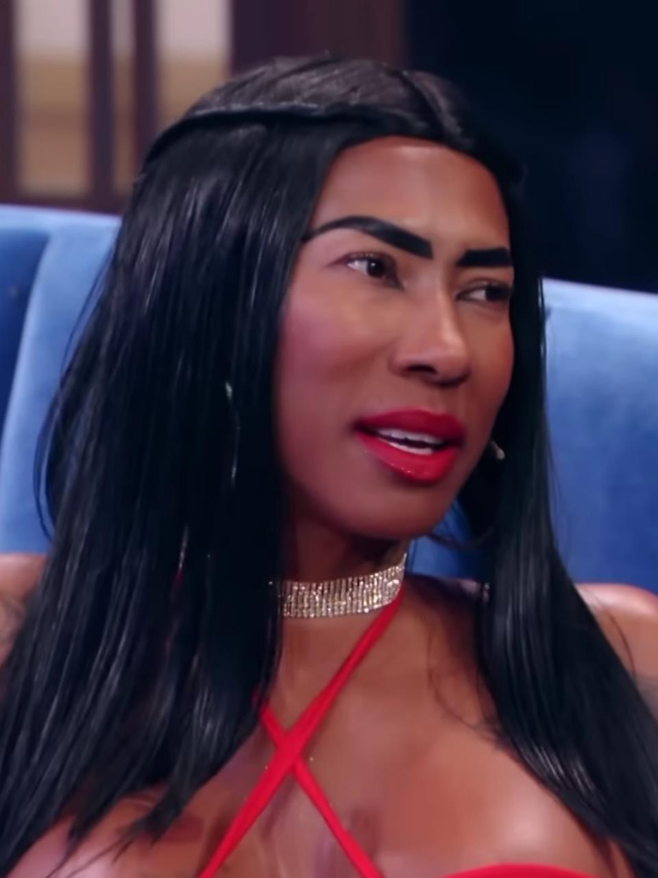 A influenciadora Inês Brasil em programa de TV
