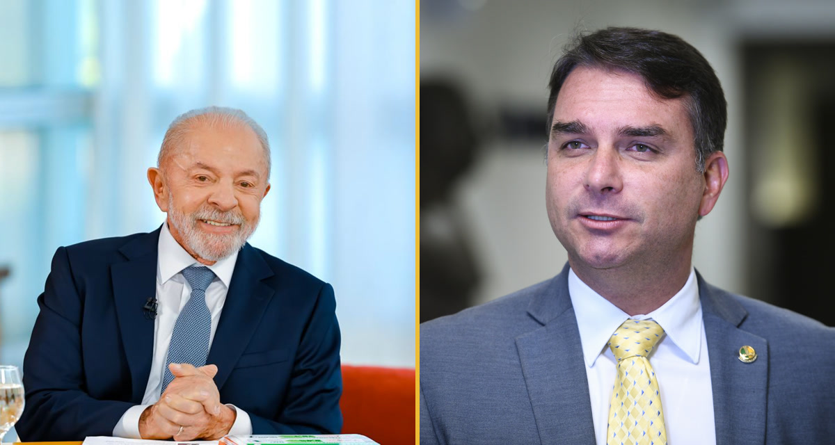 Lula e Flávio nas urnas: o presidente Lula e o senador Flávio Bolsonaro em fotos lado a lado