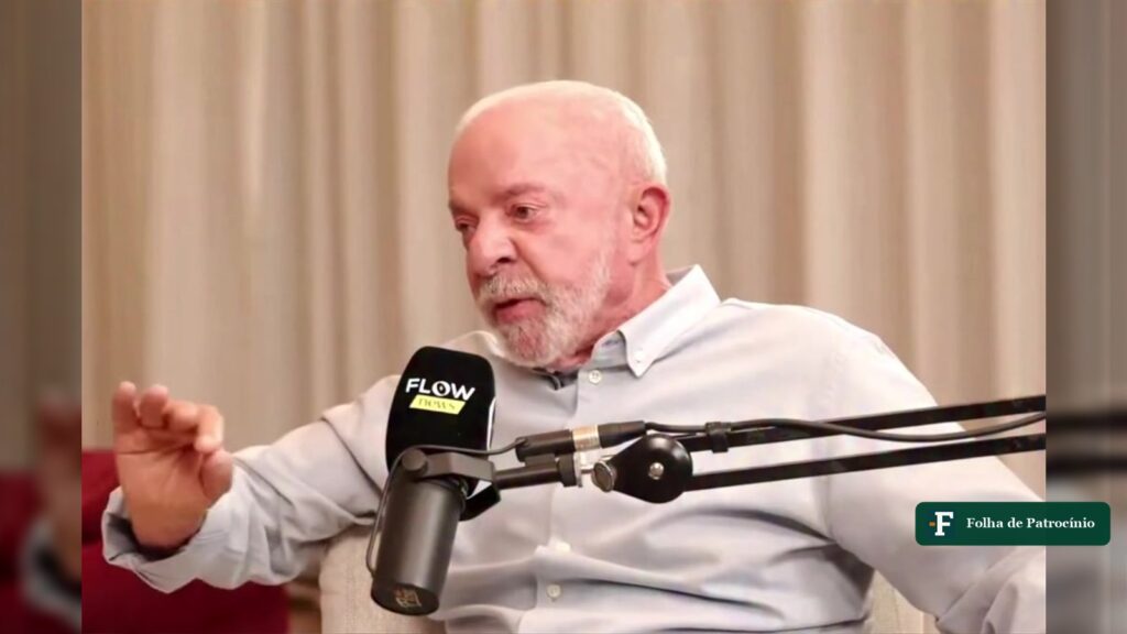 Lula fala durante a entrevista ao Flow Podcast sobre cartão de crédito