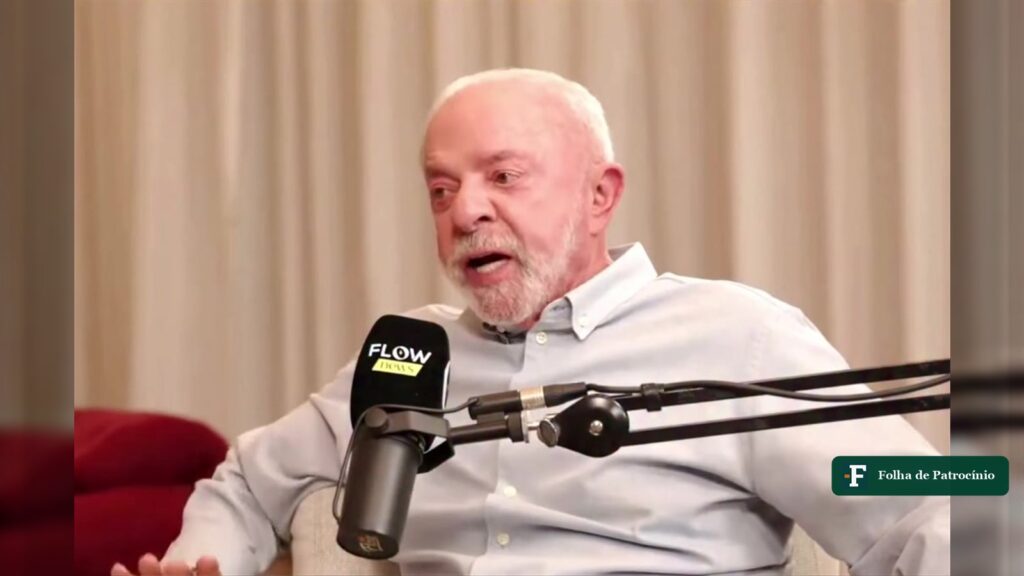 Lula fala durante a entrevista ao Flow Podcast em 1º de outubro