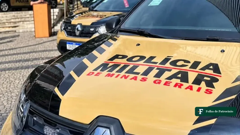 Viatura da Polícia Militar de Minas Gerais, corporação que atendeu o caso chamado de machinicídio em Patrocínio