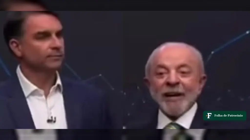 Malandro carioca no debate: Flávio Bolsonaro e Lula lado a lado no estúdio da Band, em São Paulo