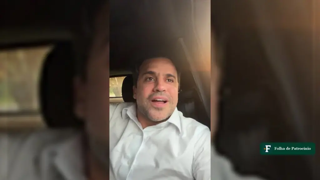 Marçal critica Zanin em vídeo gravado dentro de um carro, de camisa branca