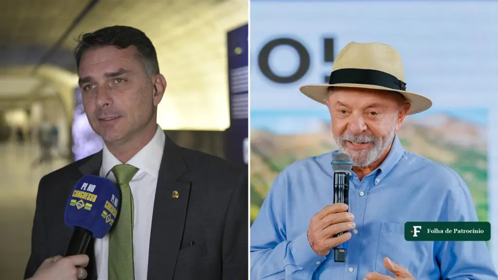 Multa da Meta: Flávio Bolsonaro e Lula, cuja campanha acusa a empresa de favorecer o adversário