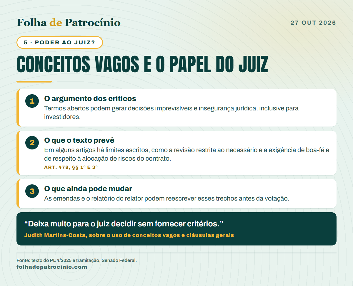 Conceitos vagos e o papel do juiz no novo Código Civil