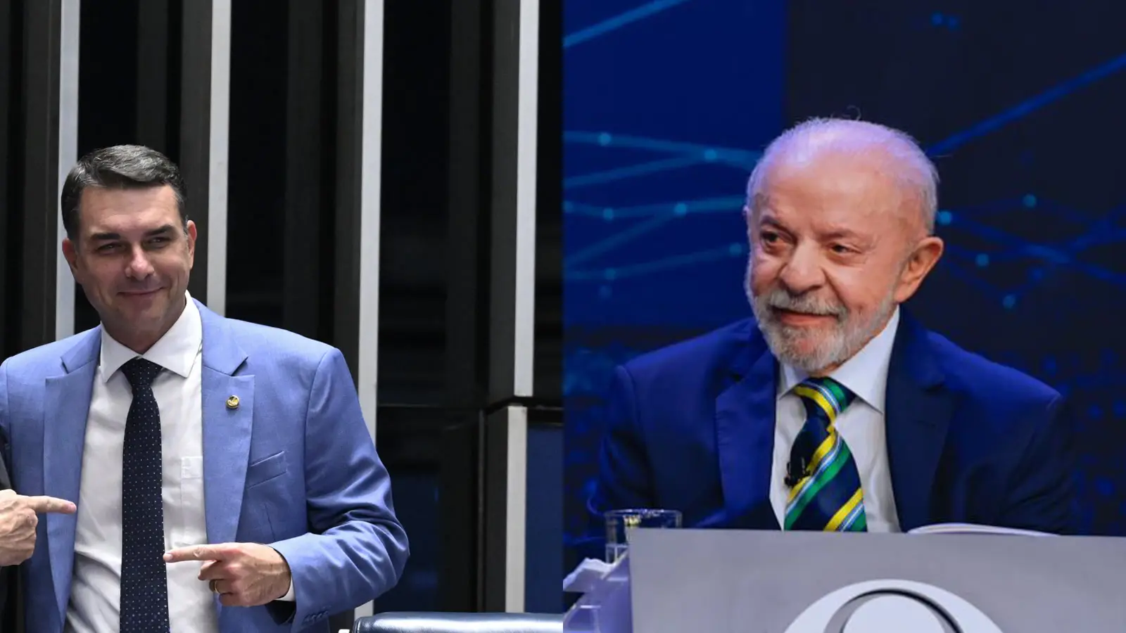 Flávio Bolsonaro no Senado e Lula no debate da Band, candidatos da pesquisa BTG/Nexus