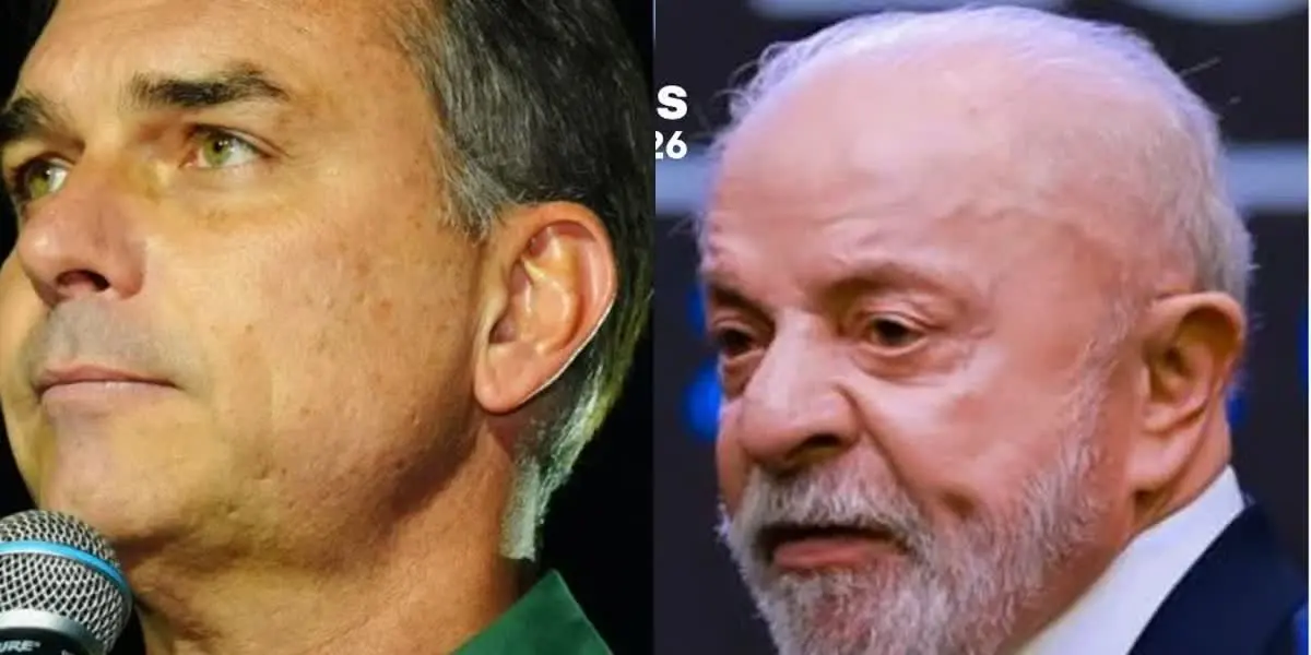 Flávio Bolsonaro e Lula, candidatos medidos pela pesquisa PoderData do segundo turno