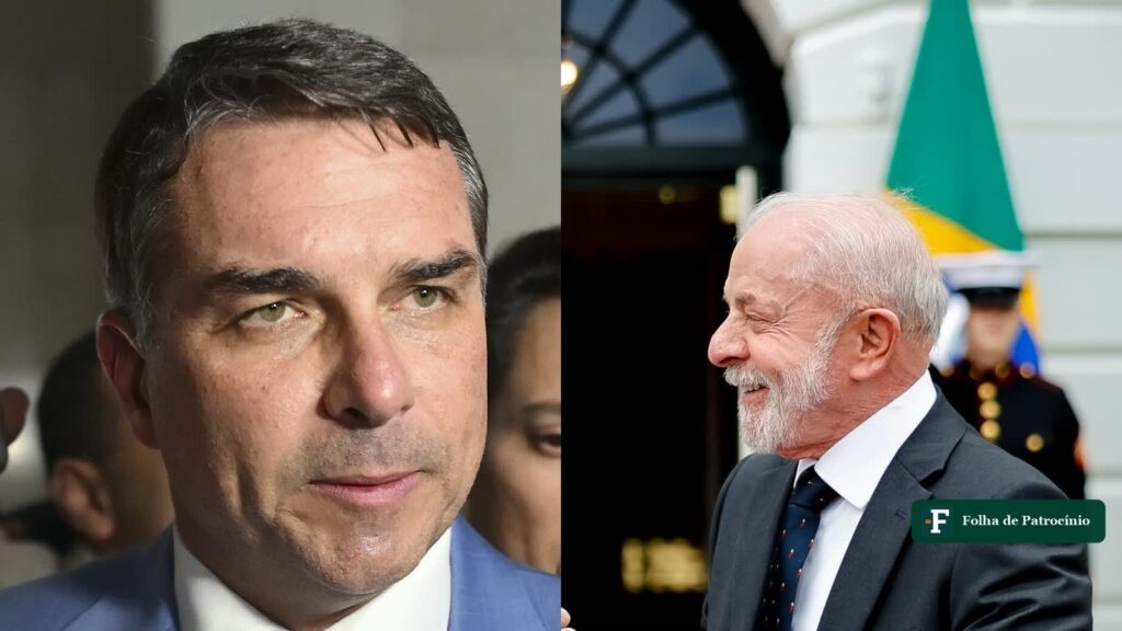 Flávio Bolsonaro e Lula, os dois candidatos da pesquisa Veritá nacional para o segundo turno