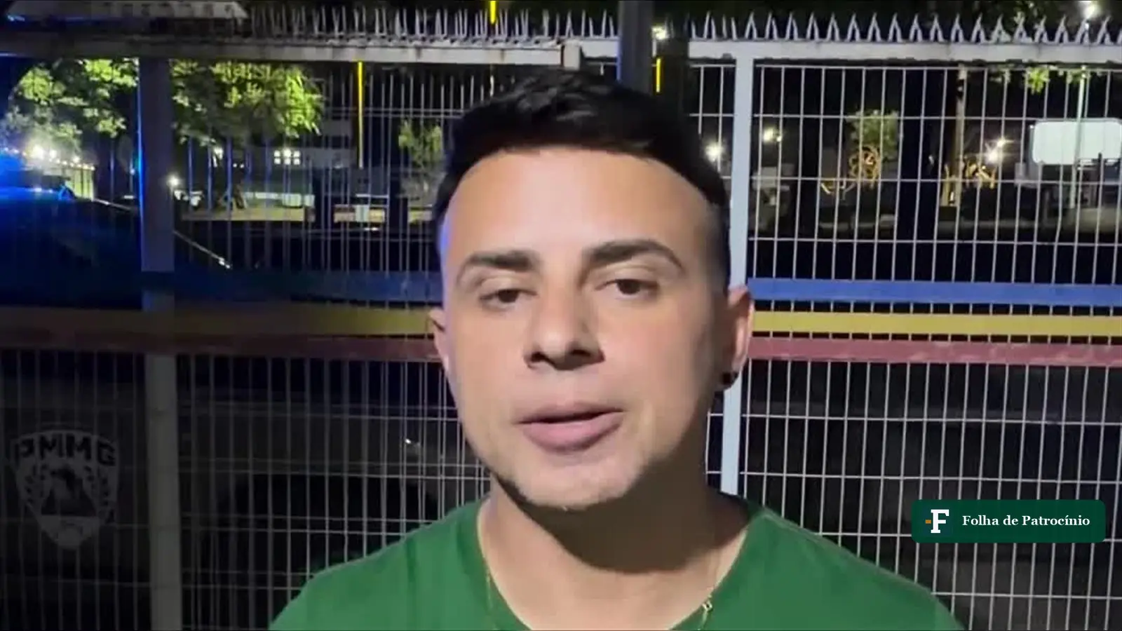 O prefeito de Três Marias, José Augusto Mesquita, durante o relato gravado após registrar o boletim de ocorrência