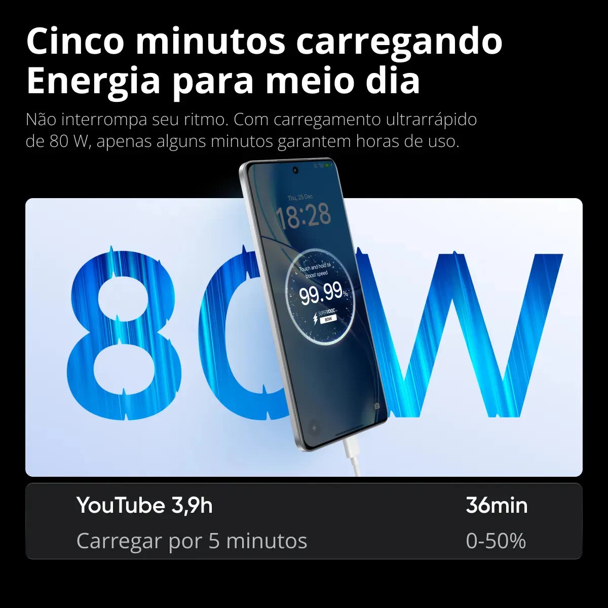realme P4 Power visto de perfil, com 9,08 mm de espessura
