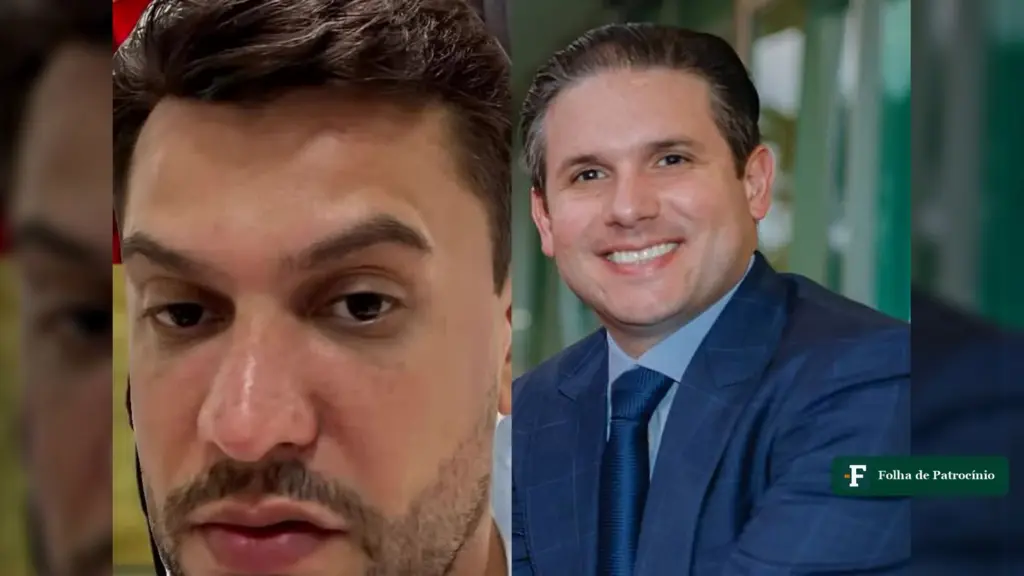 Montagem com Rony Gabriel e Hugo Motta, na disputa pela reeleição de Hugo Motta na Câmara