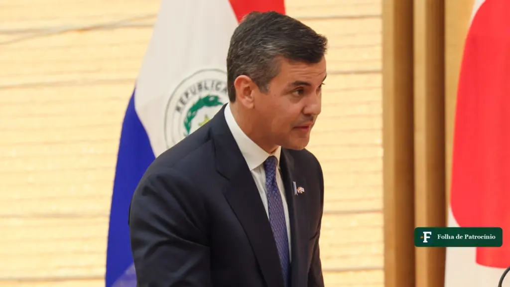 Santiago Peña, presidente do Paraguai, que convidou empresários do Brasil a investir no país