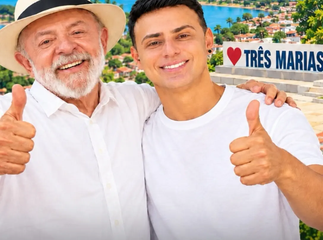 José Augusto e Lula, foto citada na cobertura da taxa na Praia Mar de Minas