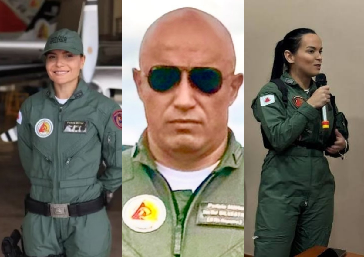 Retratos dos três oficiais da PMMG cujo velório dos policiais acontece neste domingo, em Belo Horizonte