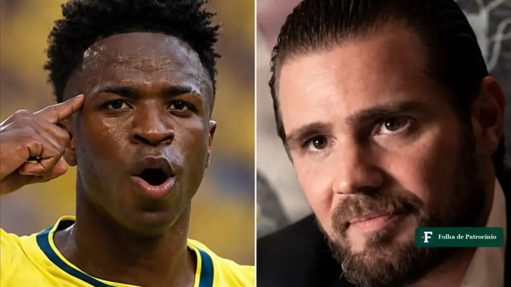 Vini Jr. e Daniel Vorcaro lado a lado, personagens da reportagem sobre Vorcaro e Vini Jr